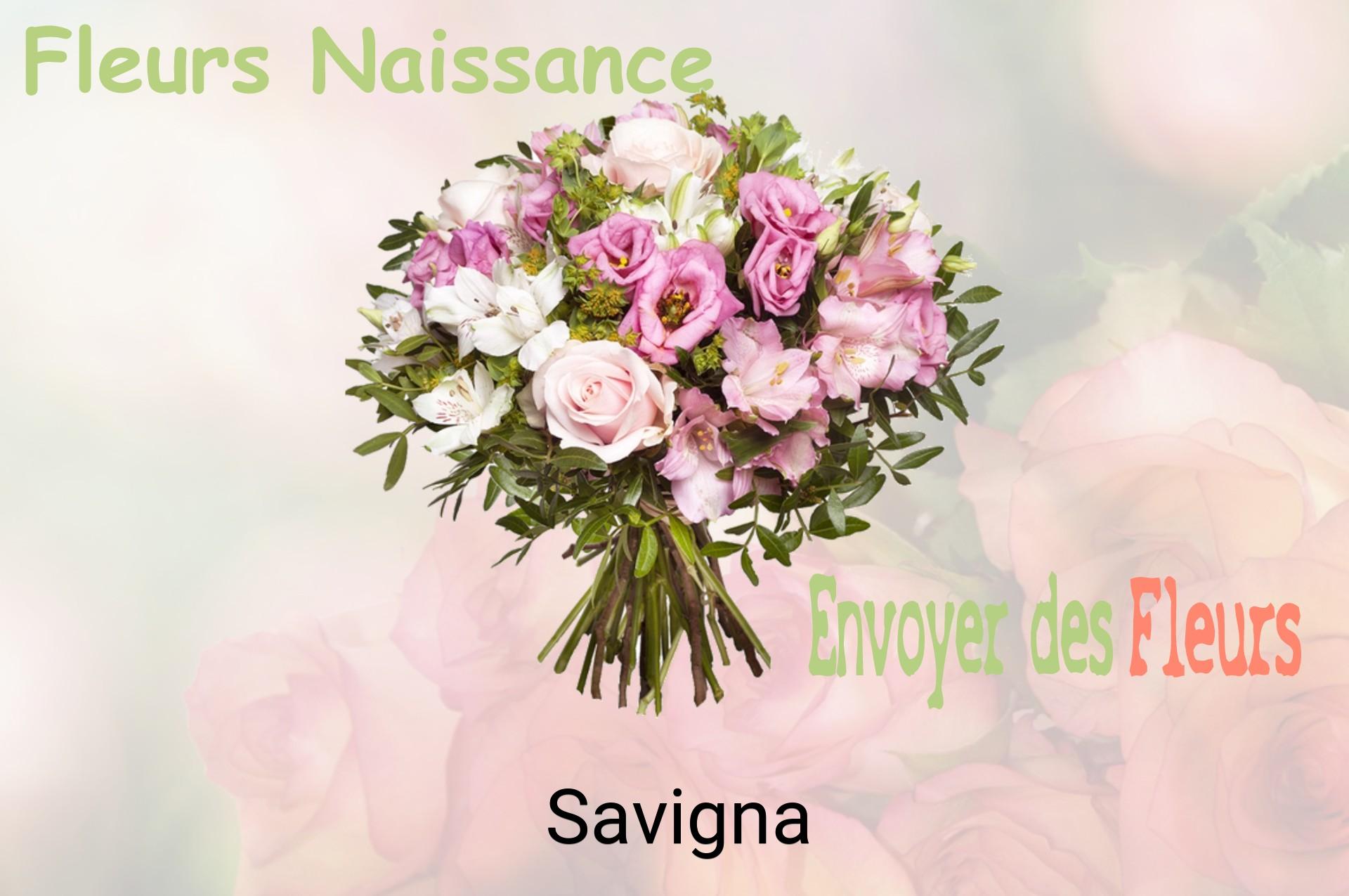 Bouquet de fleurs de naissance livré à Savigna